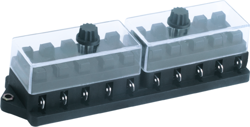 10 WAY BLADE FUSE BOX WITH LUCAR TERMINALS 