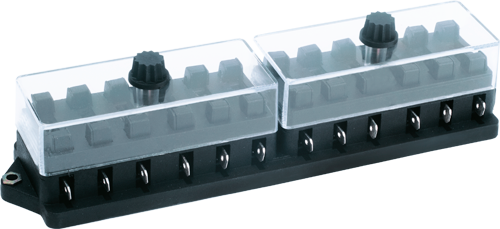 12 WAY BLADE FUSE BOX WITH LUCAR TERMINALS 