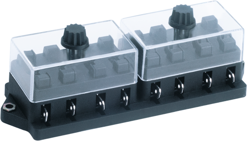 8 WAY BLADE FUSE BOX WITH LUCAR TERMINALS 
